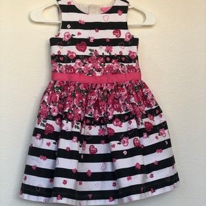 🌻Isaac Mizrahi Pink and black cotton dress Kids 6